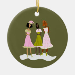 Sassy Holiday Keramisch Ornament