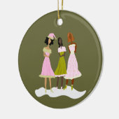 Sassy Holiday Keramisch Ornament (Links)