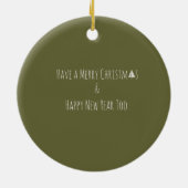 Sassy Holiday Keramisch Ornament (Achterkant)