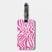 Sassy HOT Roze, speciaal voor Zebra ontworpen Labe Bagagelabel (Achterkant verticaal)