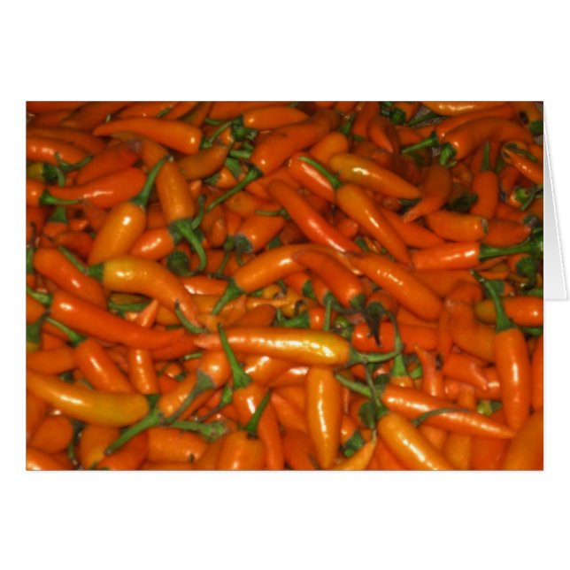 Sassy Hot Sinaasappel Chili Peppers (Voorkant Horizontaal)