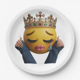 Sassy Huilende Emoji Feestballon - Dramatische Ver Papieren Bordje