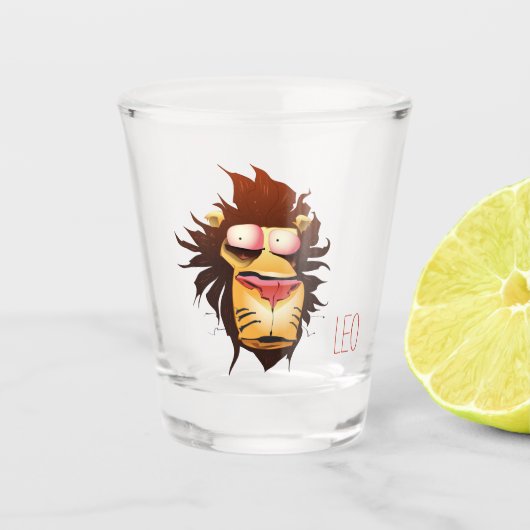 Sassy Humor Leo Zodiac Shot Glass Glas (Voorkant)