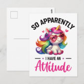 Sassy ik heb een houding briefkaart (Voorkant / Achterkant)