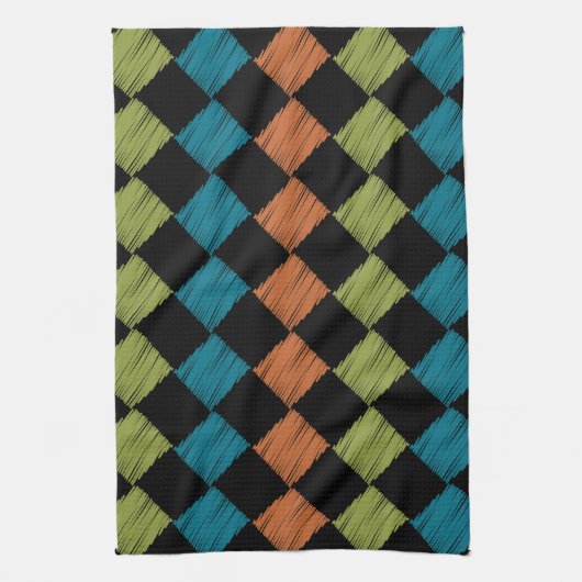 Sassy Ikat Diamond Square Design Theedoek (Verticaal)