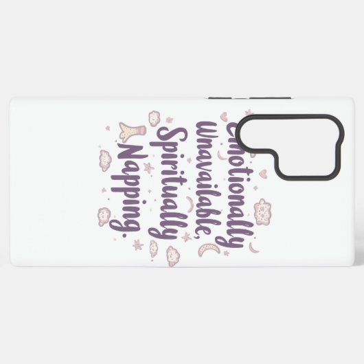 Sassy Introvert Humor with Cute Clouds Samsung Galaxy Hoesje (Achterkant horizontaal)