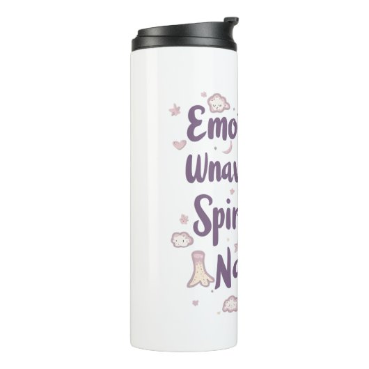 Sassy Introvert Humor with Cute Clouds Thermosbeker (Gedraaid links)