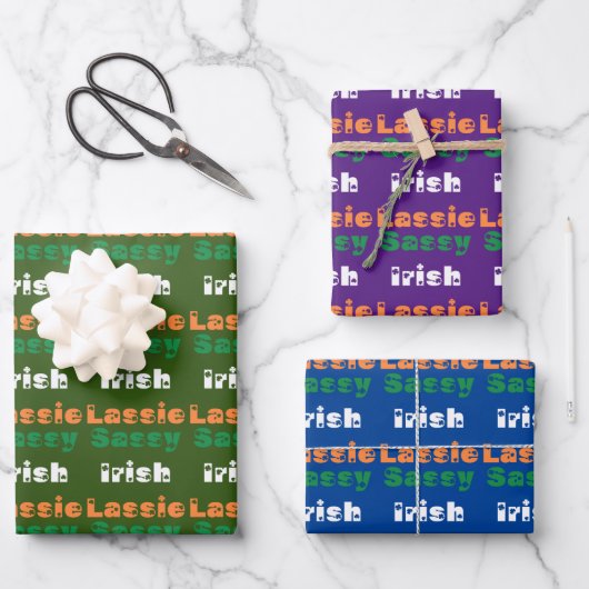 Sassy Irish Lassie Inpakpapier Vel (Voorkant)