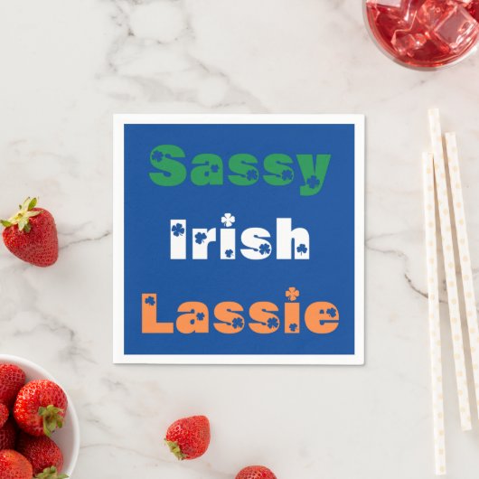 Sassy Irish Lassie Paper Napkin Servet (Insitu)