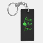 Sassy Irish Lassie St Patricks Day Sleutelhanger (Voorkant Links)