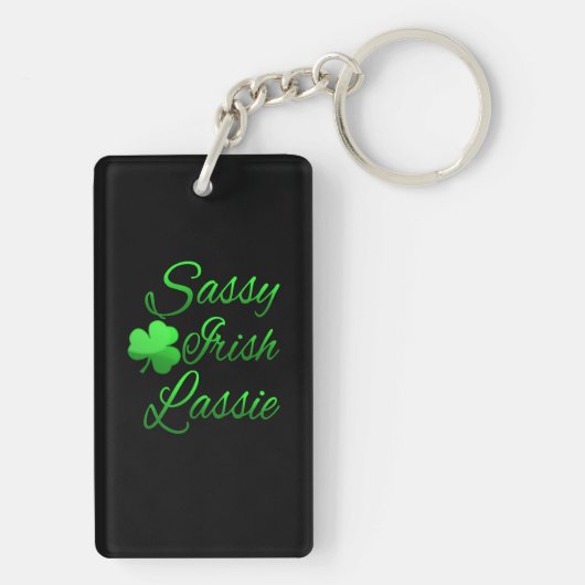 Sassy Irish Lassie St Patricks Day Sleutelhanger (achterkant)