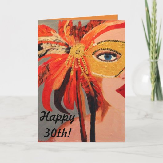 Sassy Kaart van de Dame dertigste Verjaardag (Voorkant)