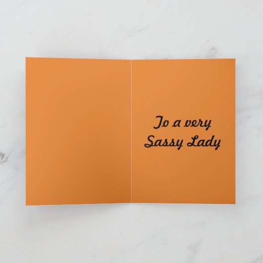Sassy Kaart van de Dame dertigste Verjaardag (Binnen)