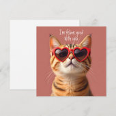 Sassy Kat Valentijnsdag Feestdagenkaart (Voorkant / Achterkant)