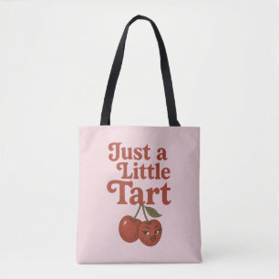 Sassy Kers Je Bent Een Beetje Zuur Retro Rood & Ro Tote Bag
