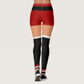 Sassy Kerstman Kerstmis Zwart en Rood Leggings (Achterkant)