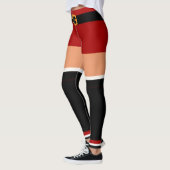 Sassy Kerstman Kerstmis Zwart en Rood Leggings (Links)