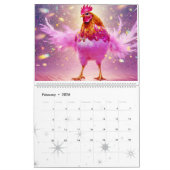 Sassy kippen Twee pagina grote kalender, wit Kalender (Feb 2026)