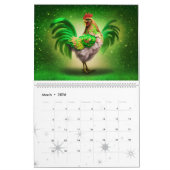 Sassy kippen Twee pagina grote kalender, wit Kalender (Mar 2026)