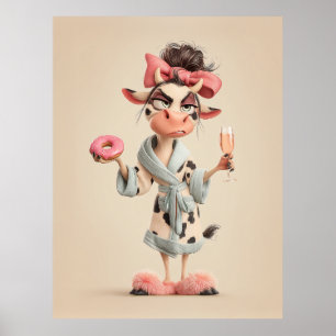 Sassy Koe in Spa-modus Poster