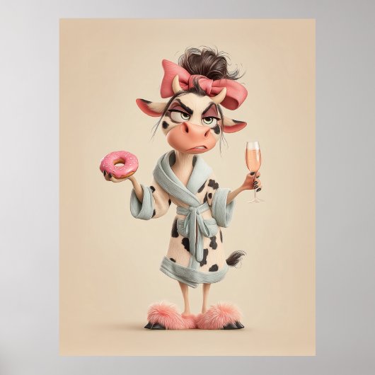 Sassy Koe in Spa-modus Poster (Voorkant)