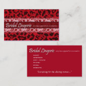 Sassy Lace Leopard Bridal Lingerie Lacy Garter Visitekaartje (Voorkant / Achterkant)