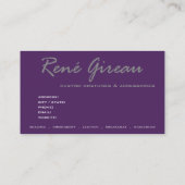 Sassy Lace Up Costume Designer Stylist Wardrobe Visitekaartje (Achterkant)