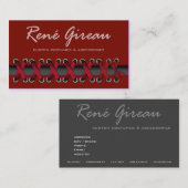 Sassy Lace Up Costume Designer Visitekaartje (Voorkant / Achterkant)