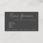 Sassy Lace Up Costume Designer Visitekaartje (Achterkant)