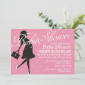 Sassy Lady Baby Shower Uitnodiging (Staand voorkant)