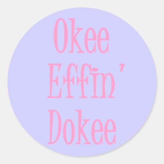 Sassy Lady Grappige Envelop Seal Ronde Sticker (Voorkant)