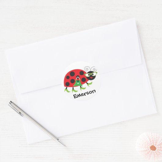 Sassy Ladybug Stickers (Envelop)