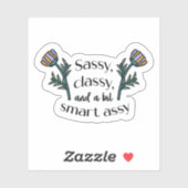 Sassy-laptop van Sarcastische klasse | Afgesneden  Sticker (Vel)