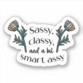 Sassy-laptop van Sarcastische klasse | Afgesneden  Sticker (Voorkant)