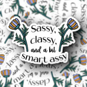 Sassy-laptop van Sarcastische klasse | Afgesneden  Sticker