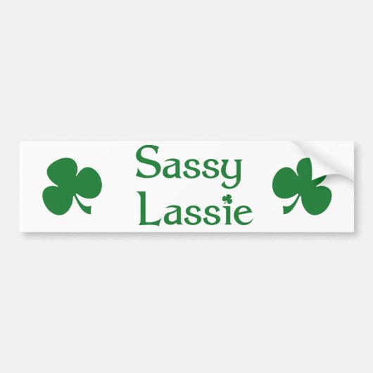 Sassy Lassie Bumpersticker (Voorkant)