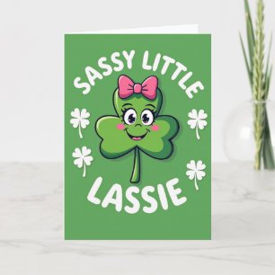 Sassy Lassie-klaverplezierkaart Kaart