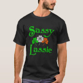 Sassy Lassie Shamrock St Patricks Day Mannen Vrouw T-shirt (Voorkant)