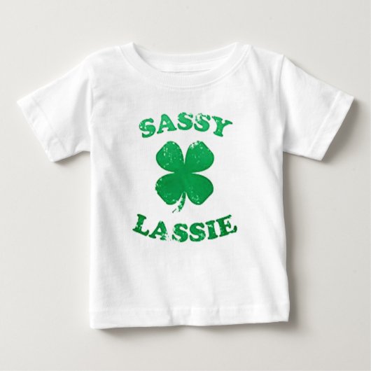 Sassy Lassie St. Patrick's Day Baby T-Shirt (Voorkant)