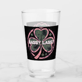 Sassy Lassy Grunge Roze Klaver T-shirt Glas