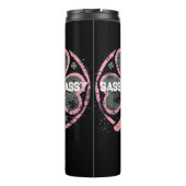 Sassy Lassy Grunge Roze Klaver T-shirt Thermosbeker (Achterkant)