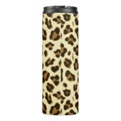 Sassy Leopard Print met roze Monogram Thermosbeker (Achterkant)