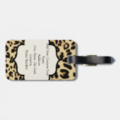 Sassy Leopard Print Monogramed Bagagelabel (Achterkant horizontaal)