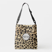 Sassy Leopard Print Monogramed Crossbody Tas (Achterkant)