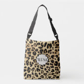Sassy Leopard Print Monogramed Crossbody Tas (Voorkant)