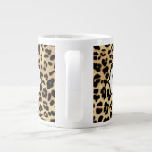 Sassy Leopard Print Monogramed Grote Koffiekop (Achterkant)