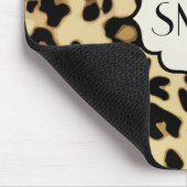 Sassy Leopard Print Monogramed Muismat (Hoek)