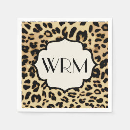 Sassy Leopard Print Monogramed Servetten