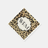 Sassy Leopard Print Monogramed Servetten (Hoek)