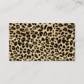 Sassy Leopard Print Monogramed Visitekaartje (Achterkant)